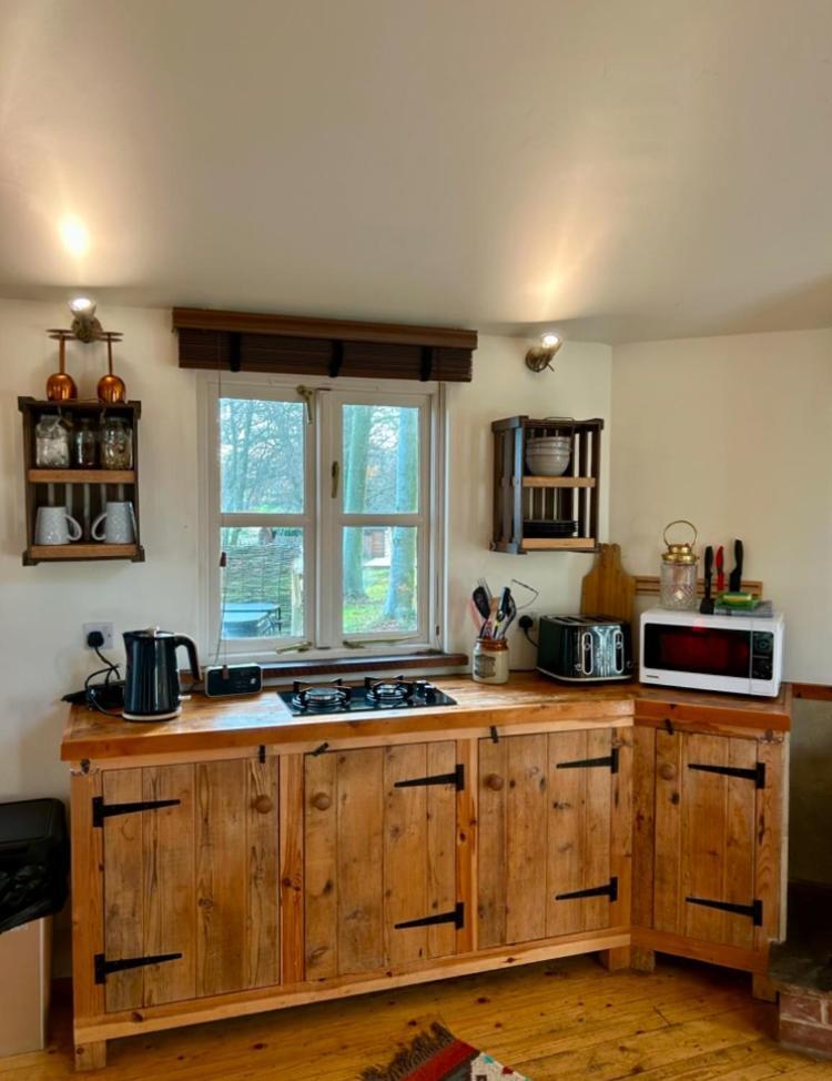 Woodpecker Cabin With Hot Tub 金斯林 外观 照片